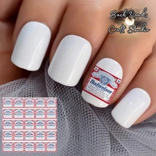 Budweiser Beer Waterslide Nail Decals Set of 50 instructions & Bonus