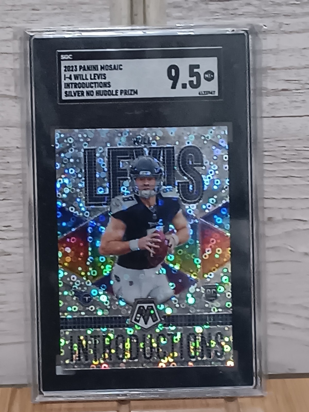 2023 Mosaic Panini Will Levis Introduction Silver No Huddle SGC 9.5 Card