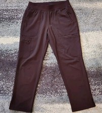 Cherokee Infinity Women's Scrub Pant Mid Rise Tapered Leg Pull-on Petite M Black