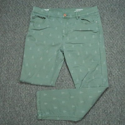 Mugsy Jeans Mens 38x32 Green Evergreens 5 Pocket Straight Stretch Denim