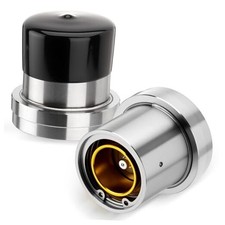 .441" Trailer Wheel Bearing Protectors, Chromed Stainless 2.441 inch-2 Pack 2