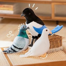 Simulation Pigeon Bird Soft Plush Toy Realistic Soft Stuffed Bird Kids HBD Gifts