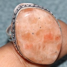Sunstone 925 Silver Plated Ring US 7.5 Graceful Jewelry Limited Stock Deal JW