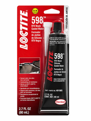 Loctite 598 RTV Black Silicone Gasket Maker 80ml High Temp Oil Resistant