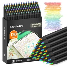 120 Pack Rainbow Pencils Bulk, 7 Colors in 1 Rainbow Colored Pencils, Pre