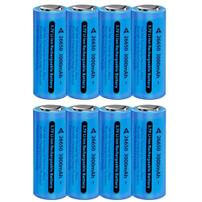 #ad #ad 1 100x 3.7V Rechargeable Battery 3000mAh Flat Top 26650 Batteries Flashlight Lot $290.99