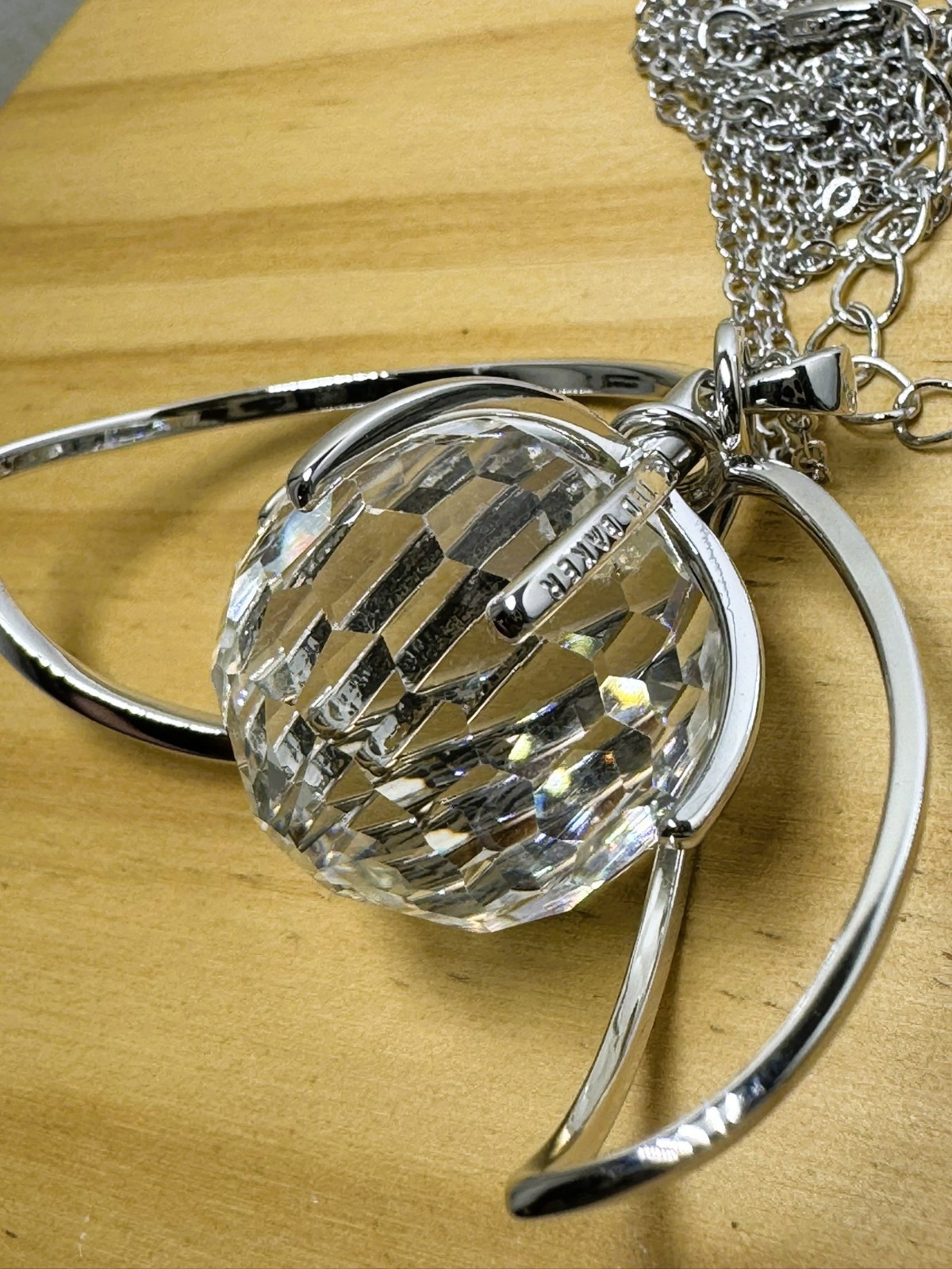 Ted Baker Silver Crystal Orb Statement Pendant Ne… - image 4