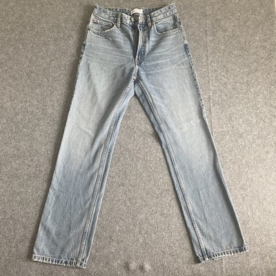 Zara Straight Leg Jeans Women's Size US 6 Medium Wash High Rise