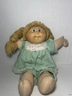 Vintage Cabbage Patch Kids Doll With Light Blue Outfit, Blonde Hair, Blue Hair