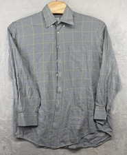Peter Millar Long Sleeve Button Down Dress Shirt Cotton Check Plaid Men  s Size L