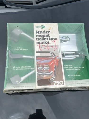 NOS Roberk fender mount trailer tow mirror classic clamp on