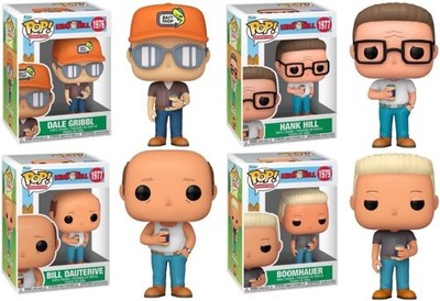 Funko Pop! Animation King of the Hill Complete Set Dale Hank Bill Boomhauer