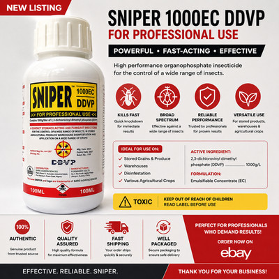 Sniper 1000EC DDVP Insecticide 100ml Plastic Bottle for Insects