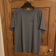 NWT Nike Men's Relaxed-Fit Dri-FIT Short-Sleeve Fitness T-Shirt Gray Size Medium