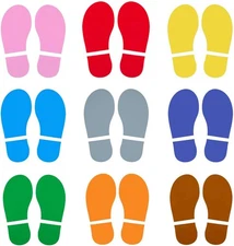 45 Pairs 90 Prints Kids Shoes Decals Footprint Stickers Size: 2.5x 5.9 Inch