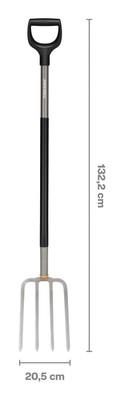 Fiskars Spatengabel Ergonomic grau - 1070679