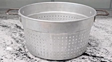 Vintage Aluminum Pasta Cooker Pot Insert - Steam/Strain Veggies, Fruits & More