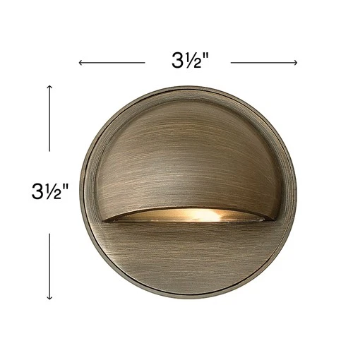 Hinkley Lighting 16801-LL 12v 2.4VA 1.5w 3.5" Outdoor Deck Light - Bronze - Picture 4 of 4