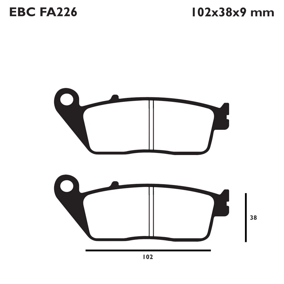 Pastillas de freno orgánicas EBC FA226 para Honda CB 300 F 15-20 Foto 2 de 4