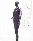 ADIDAS Originals 3-Stripes Dress Black Midi Half Sleeve Jersey Women UK10 S new