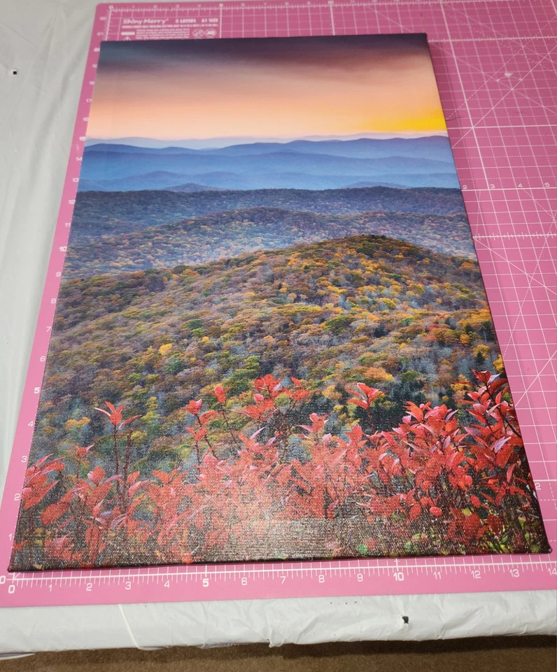 Mountain Sunset 3 Piece Canvas Wall Art Picture - Image 4 of 4