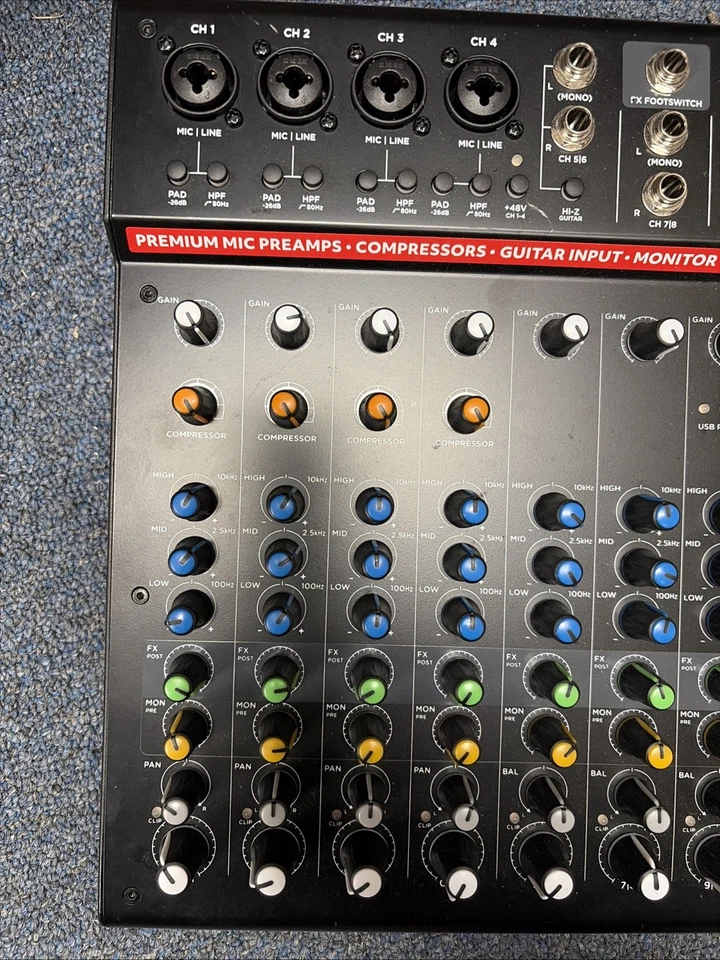 Harbinger LX12 12-Channel Analog Mixer With Bluetooth, FX & USB Audio - Image 2 of 4