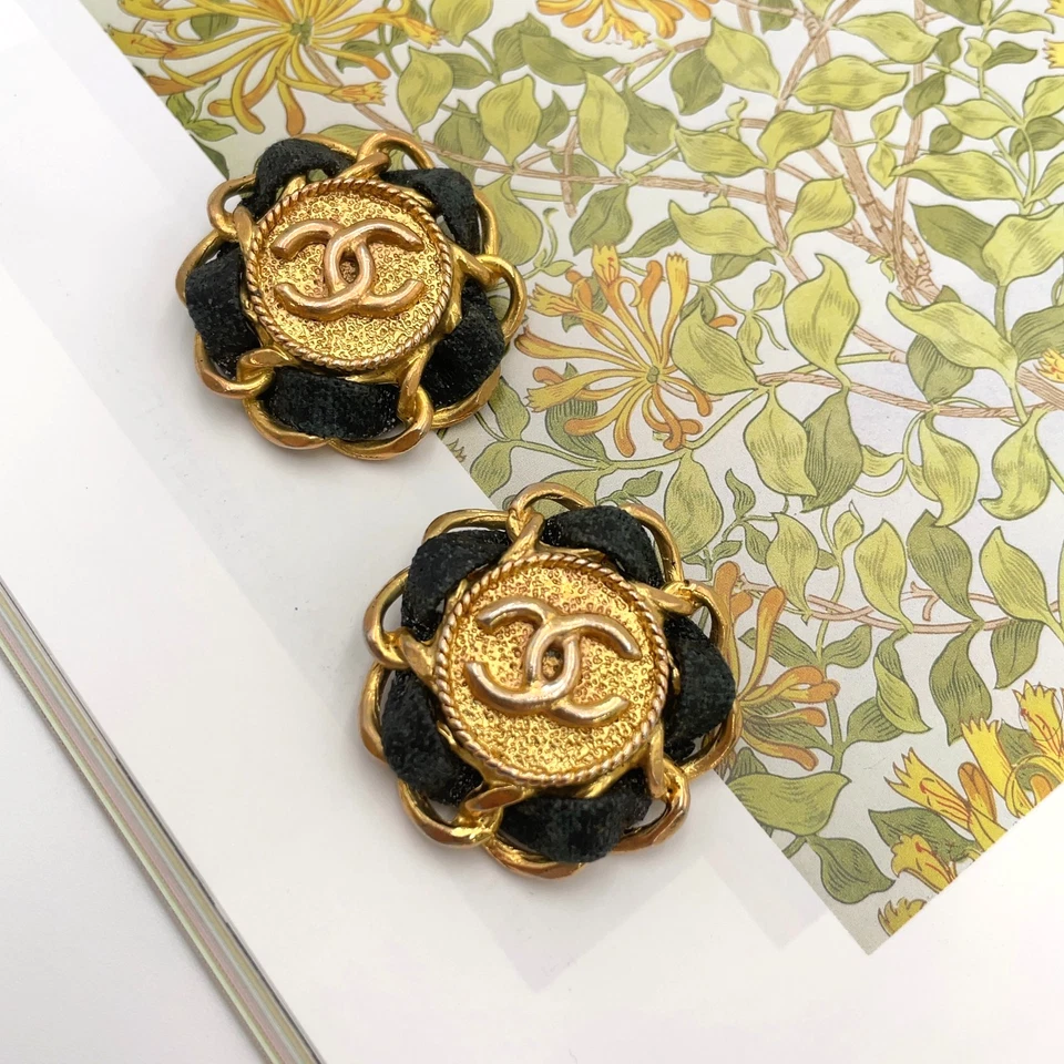 Подлинный Chanel Coco Mark цепочка серьги GD гравировка W/коробка BA100673 - Изображение 3 из 4