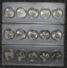 2016 P D S Complete Uncirculated 15-Coin National Park Quarter Set