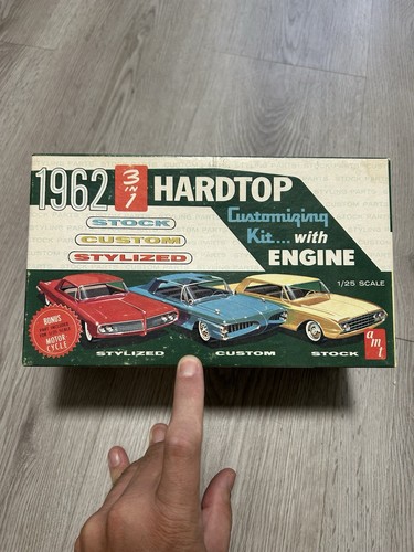 Vintage 1962 AMT 3 In 1 Hardtop Ford T-Bird Thunderbird S-222 200 1/25 Model Car - Picture 11 of 18