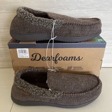 Men XL 13-14 Slippers Brown Dearfoams Memory Foam Indoor 