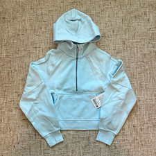 lululemon Scuba Oversized 1/2 Zip Fleece Hooded Hoodie Sheer Blue Women's XS/S