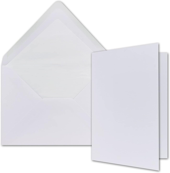 A5 Doppelkarten Set Inklusive GefüTterten BriefumschläGen - 10Er-Set - Blanko Ho-image