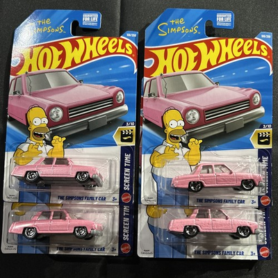 #ad #ad Hot Wheels Screen Time Simpsons Family Car 108 250 Lot Of 4 $21.99
