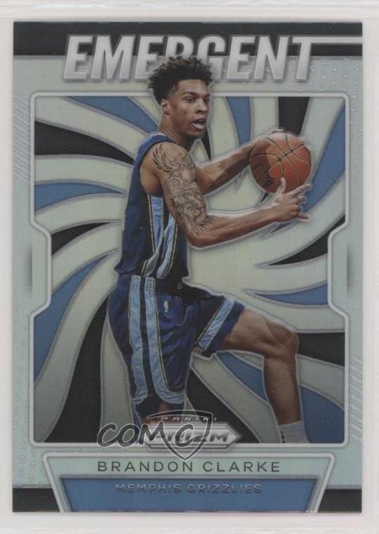 2019-20 Panini Prizm Emergent Silver Prizm Brandon Clarke #28 02v3