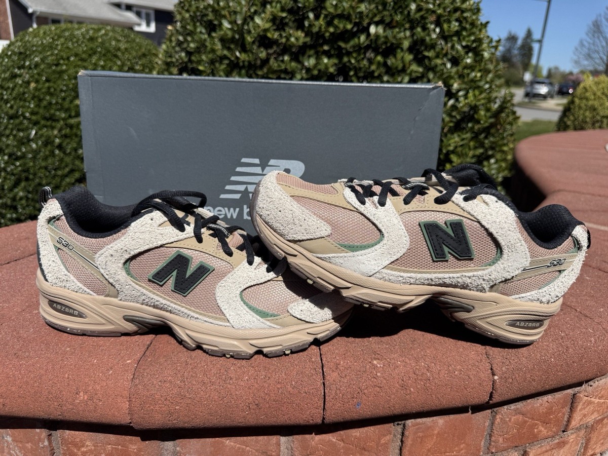 New Balance 530 Linen Incense MR530SND Mesh Suede Beige Green