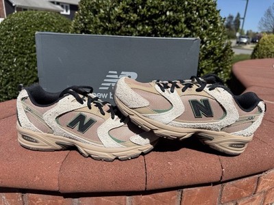 New Balance 530 Linen Incense MR530SND Mesh Suede Beige Green