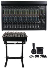 Mackie 2404VLZ4 24-Channel 4-Bus FX Mixer w/ USB + ATH-M50X Headphones + Stand
