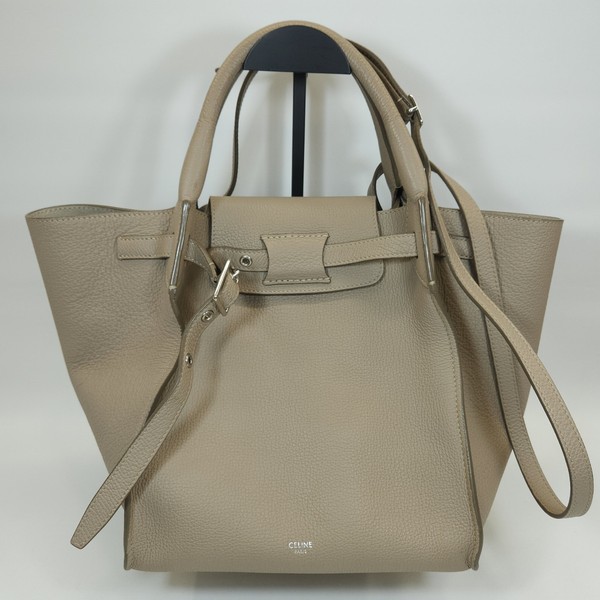 Celine Big Bag Small Size Taupe Grain Leather Top Handles & Shoulder Strap