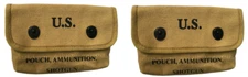 (PACK OF 2) WWII Shotgun Shell Canvas Ammunition Pouch
