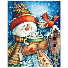 Diamond Painting SNOWMAN 3 - Full Round Drill Wall Decor US SELLER