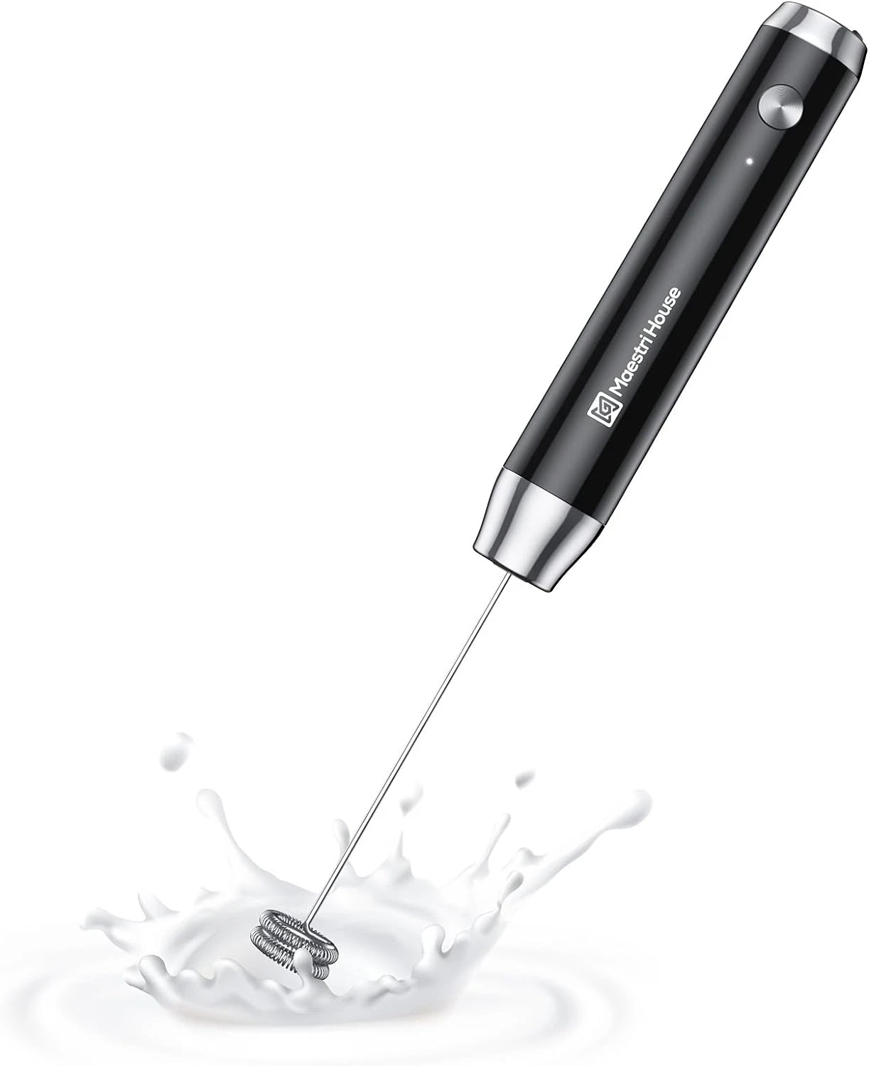 Rechargeable Milk Frother, Handheld Electric Foam Maker Waterproof Detachable St