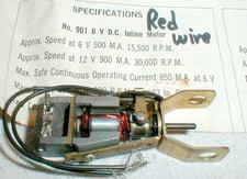 TYCO 901 6 Volt In-Line Slot Car Motor  Photocopied Instructions Vintage NOS