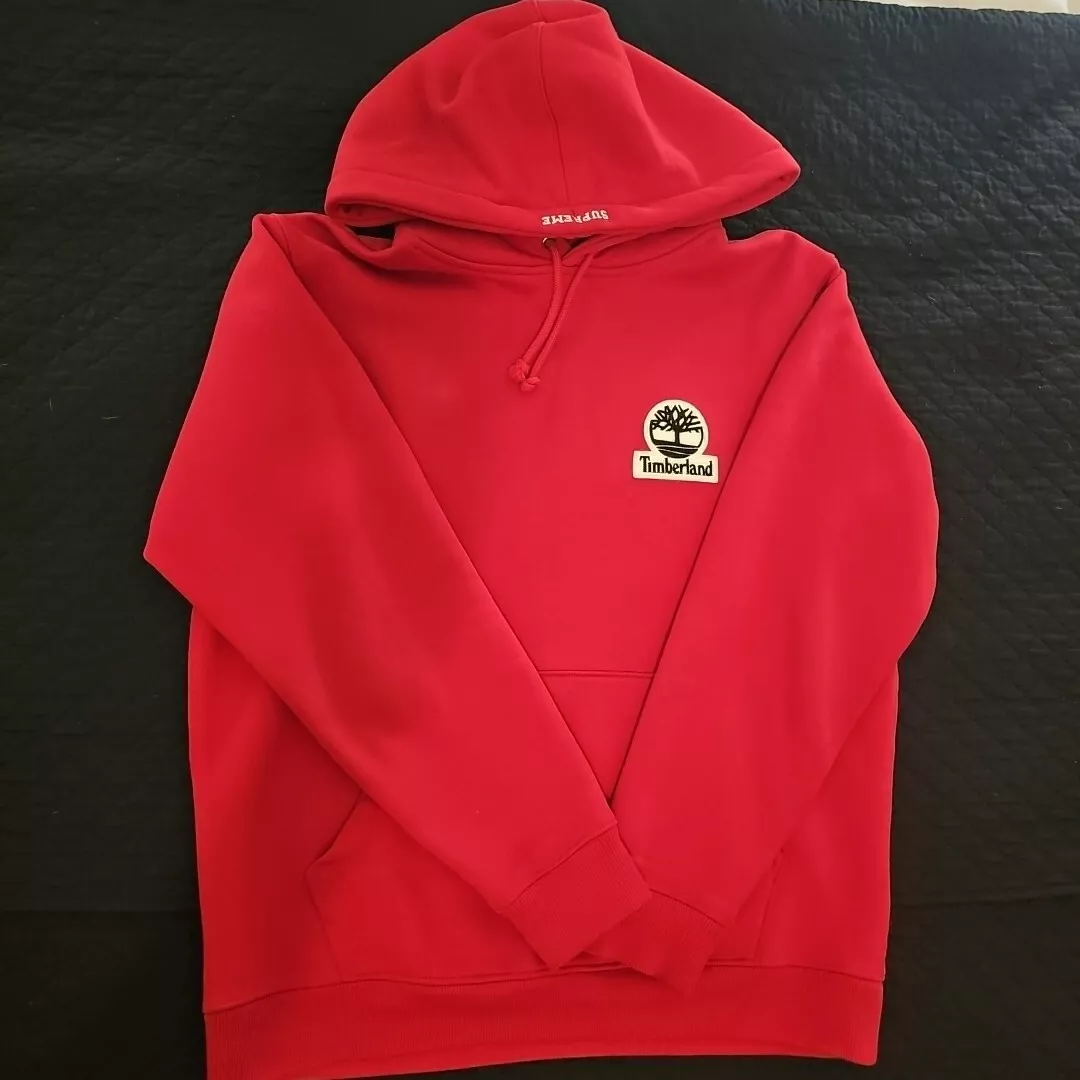 Sweat à capuche Supreme × Timberland F/W 16 rouge taille S occasion avec amour