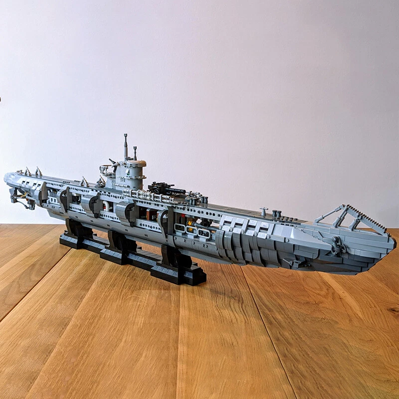 MOC: Type VII U-boat 1:55 Scale with Stand for Collection 4565 Pieces DIY - Image 2 of 4