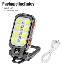 Magnetic COB LED Work Light Rechargeable Camping Lamp Torch Flashlight Lanterns