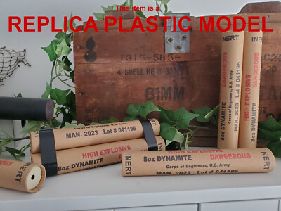 FAKE TNT Dynamite Stick Army Corps Engineers - Accurate Size Plastic Replica