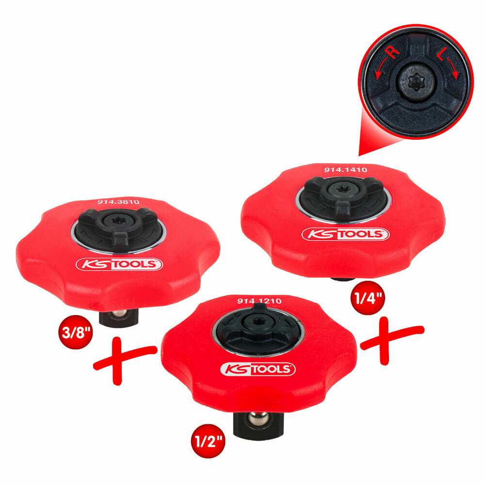 Coffret mini-cliquets réversibles KS Tools en acier forgé et finition satinée