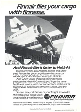 1985 FINNAIR airlines MCDONNELL DOUGLAS DC-10-30 cargo ad advert airways FINLAND