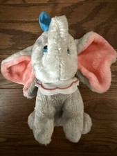 Vintage 80's Disneyland Walt Disney World 9" Dumbo Stuffed Plush Animal Toy