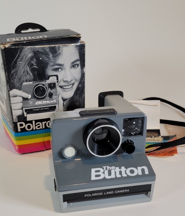 Polaroid The Button Instant Camera with Box Manual Tested Working-image